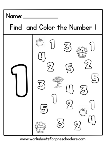 Find and Colr Number 1