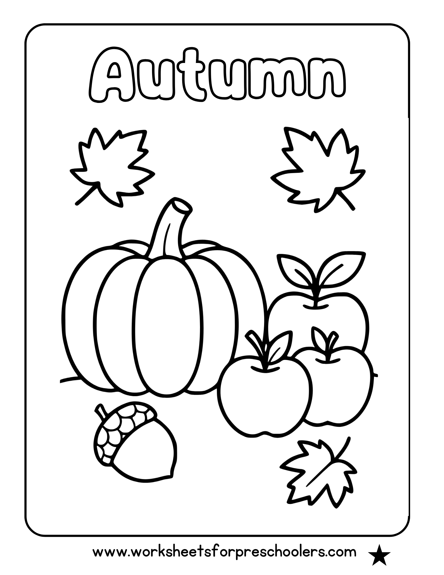 Fall Fun Coloring Page