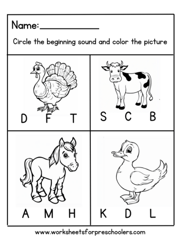 Beginning Sound Activity