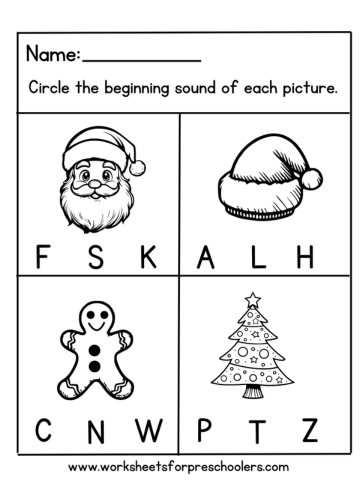 Beginning Sound Worksheet