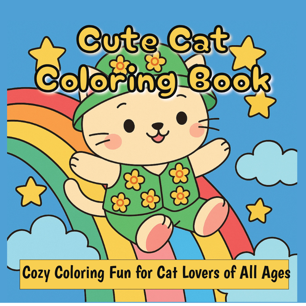 Cute Cat Coloring Book