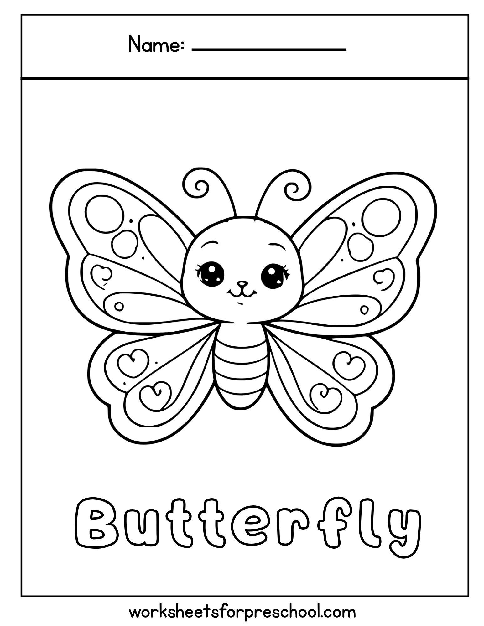 Butterfly Coloring Page