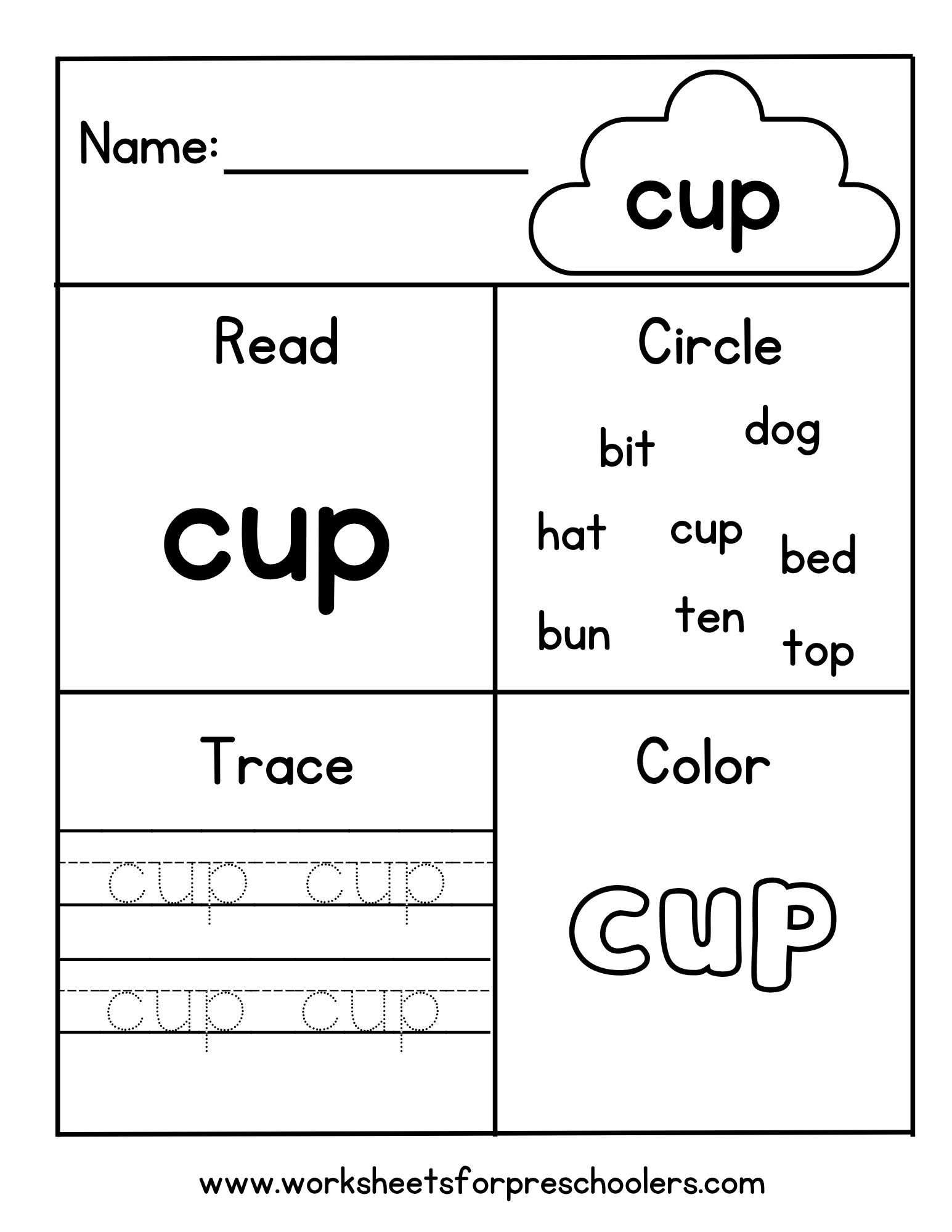 CVC Word cup