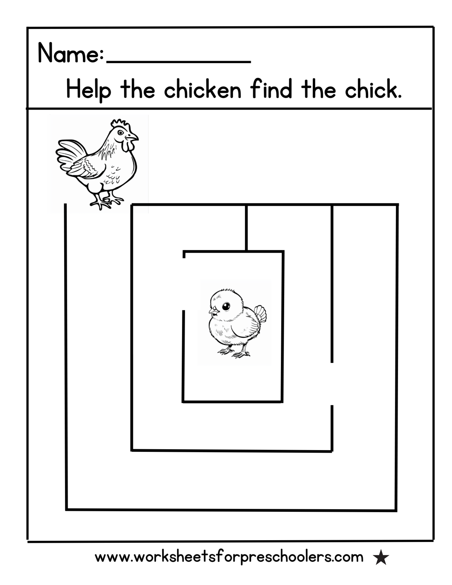 Farm Animal Maze Worksheet Farm Animal Maze Worksheet