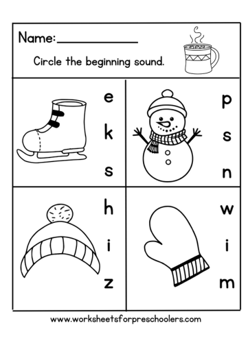 Circle Beginning Sound Worksheet