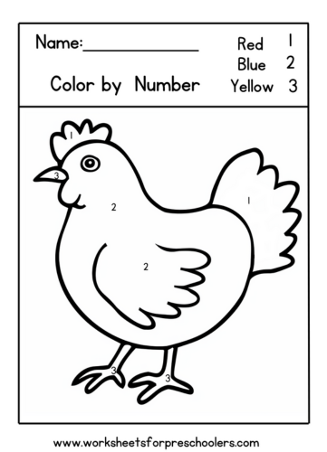 Chicken Color By Number