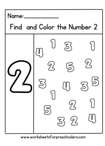 Find and Color Number 2