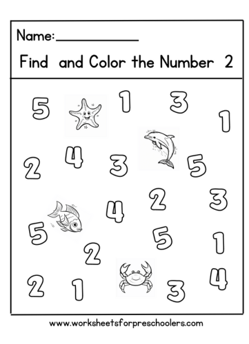 Find and Color Number 2