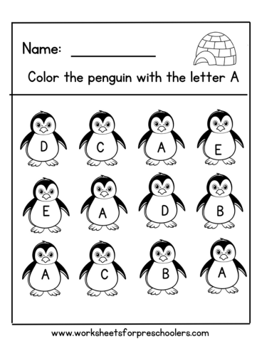 tter A Activity Sheet