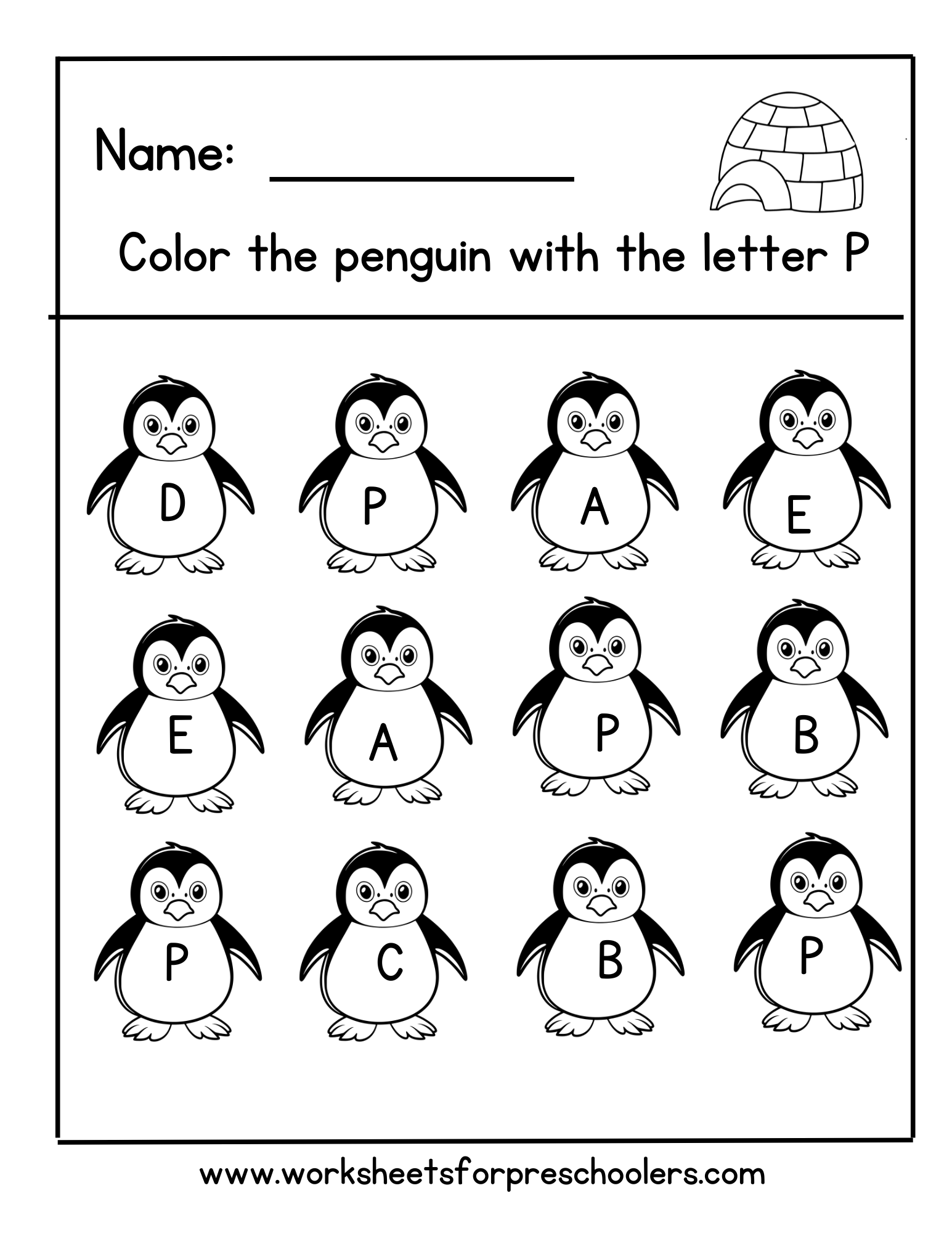 Letter P Worksheet Letter P Worksheet