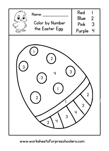 Easter Color by Number
