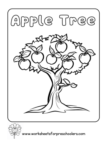 Apple Tree Coloring Page