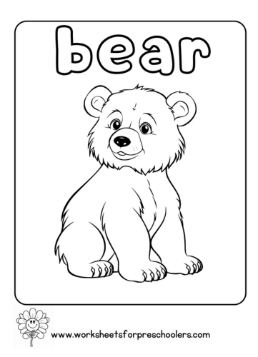 Bear Coloring Page