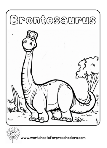 Brontosaurus Coloring Page