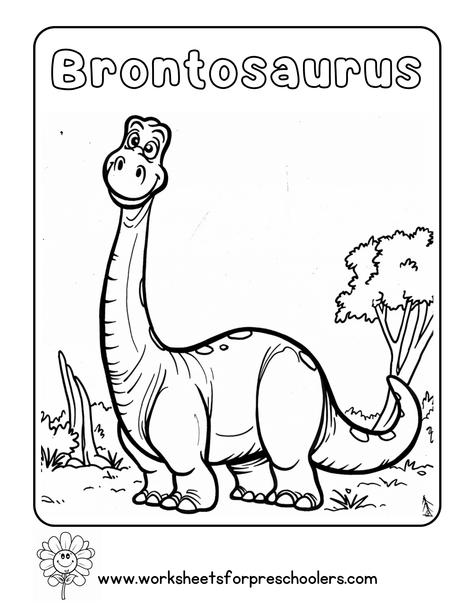 Brontosaurus Coloring Page