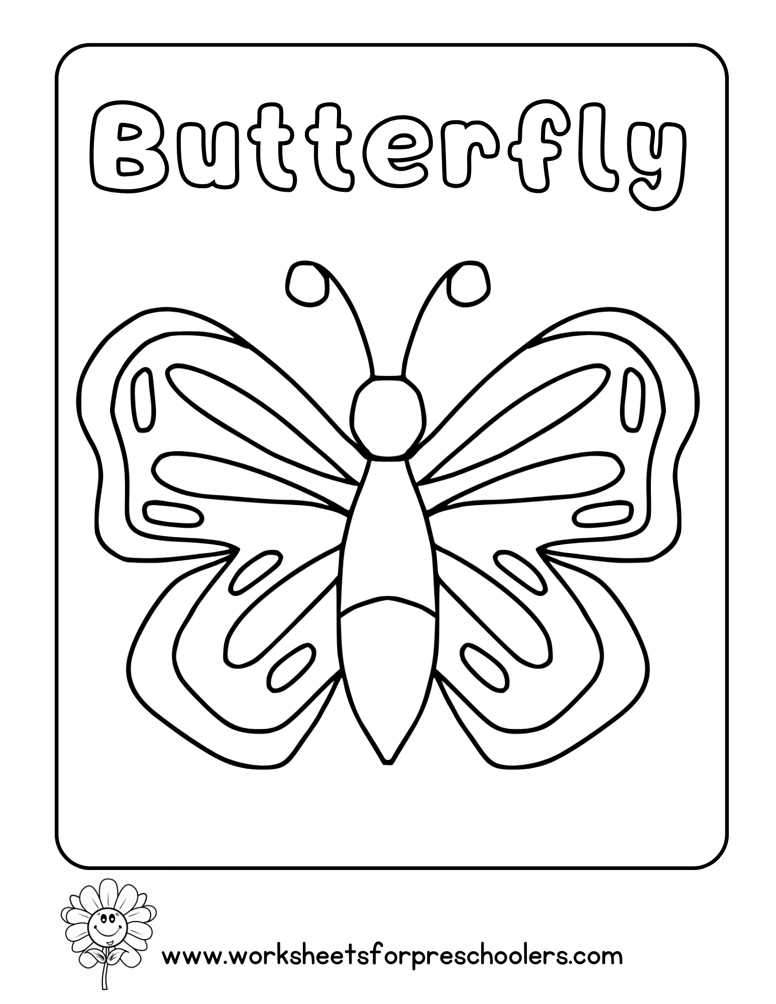 Butterfly Coloring Page Activity