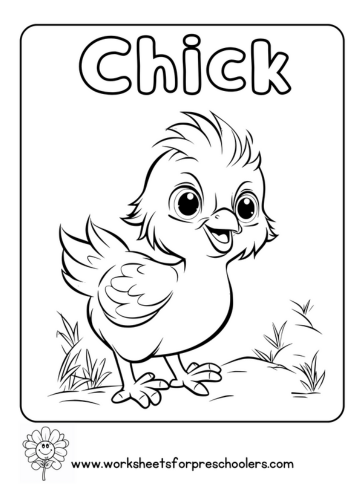 Chick Coloring Page Activity
