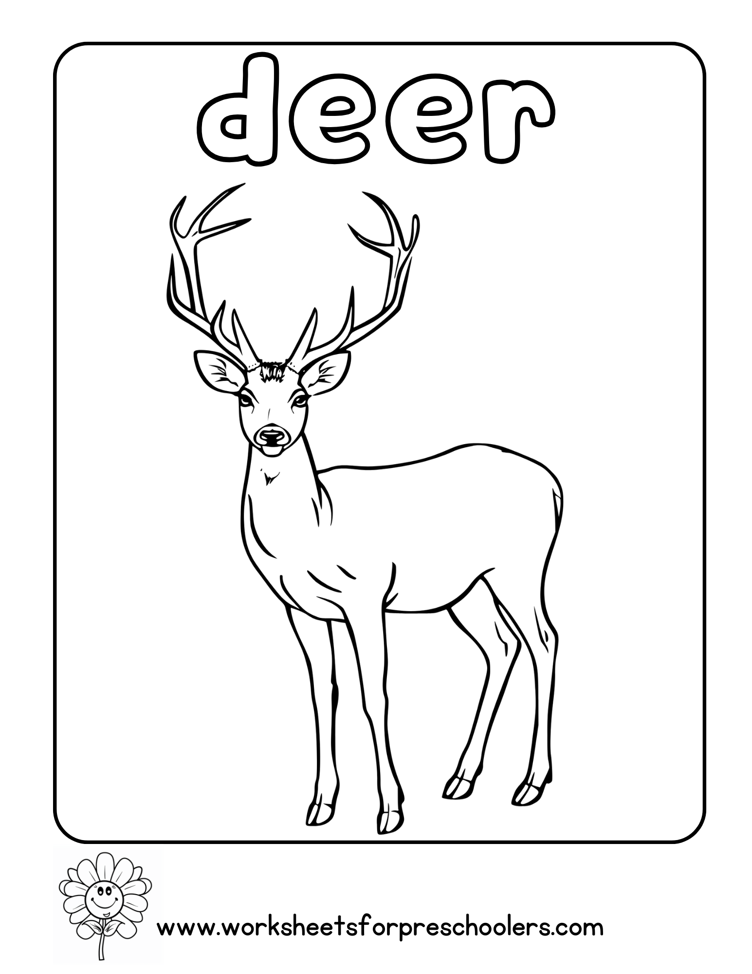 Deer Coloring Page 