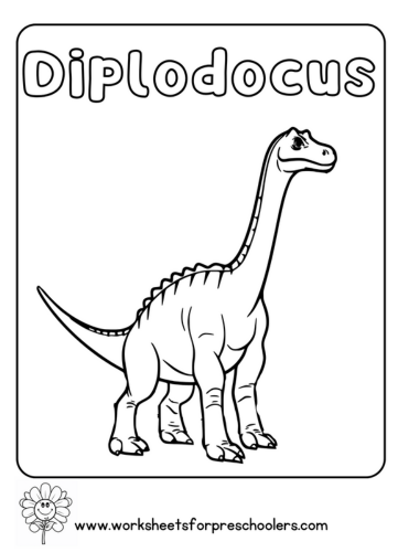 Diplodocus Coloring Page