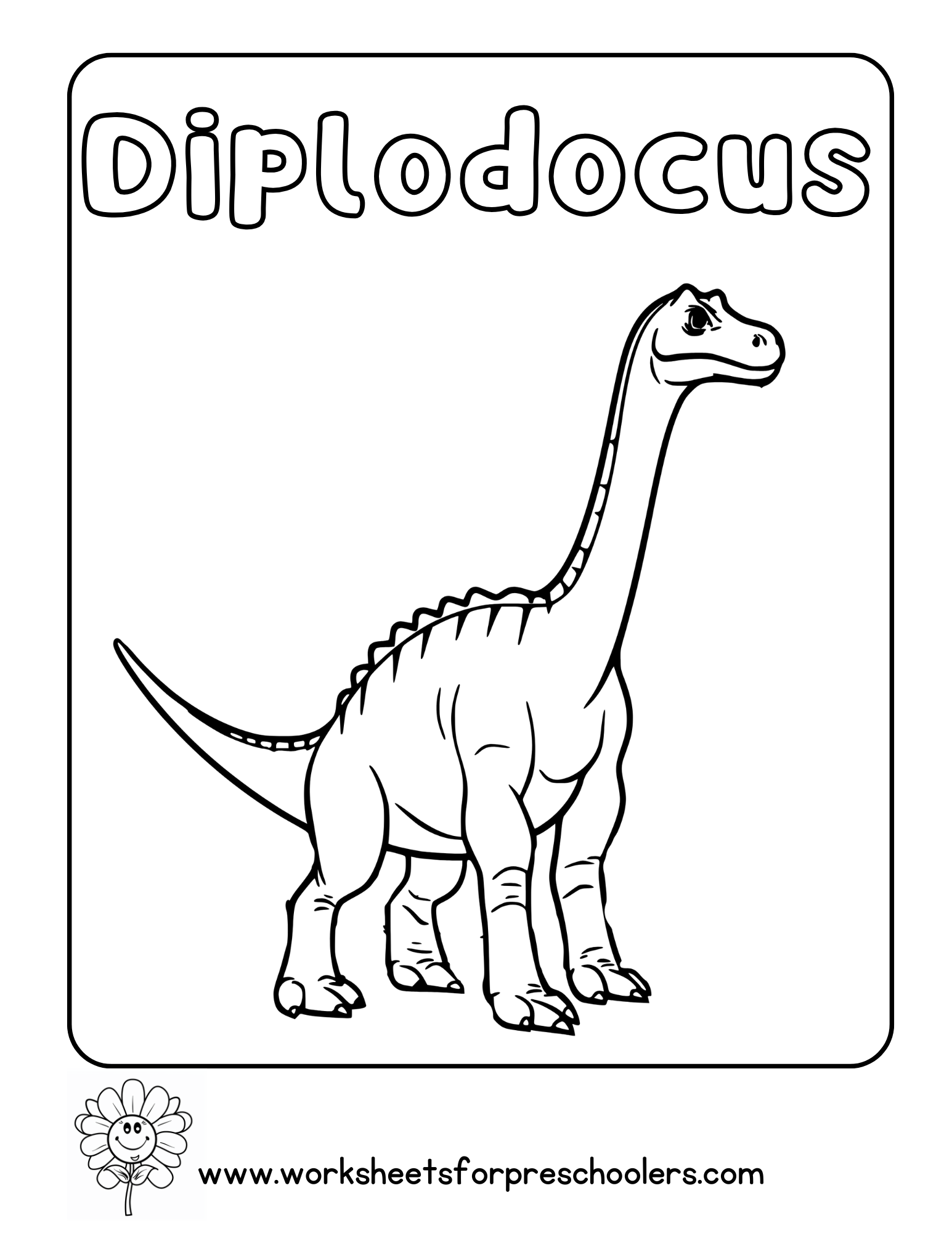 Diplodocus Coloring Page