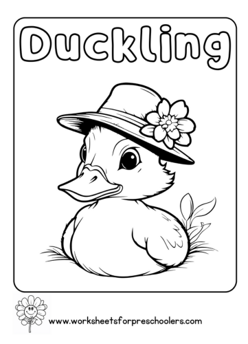 Easter Duckling Coloring Pag