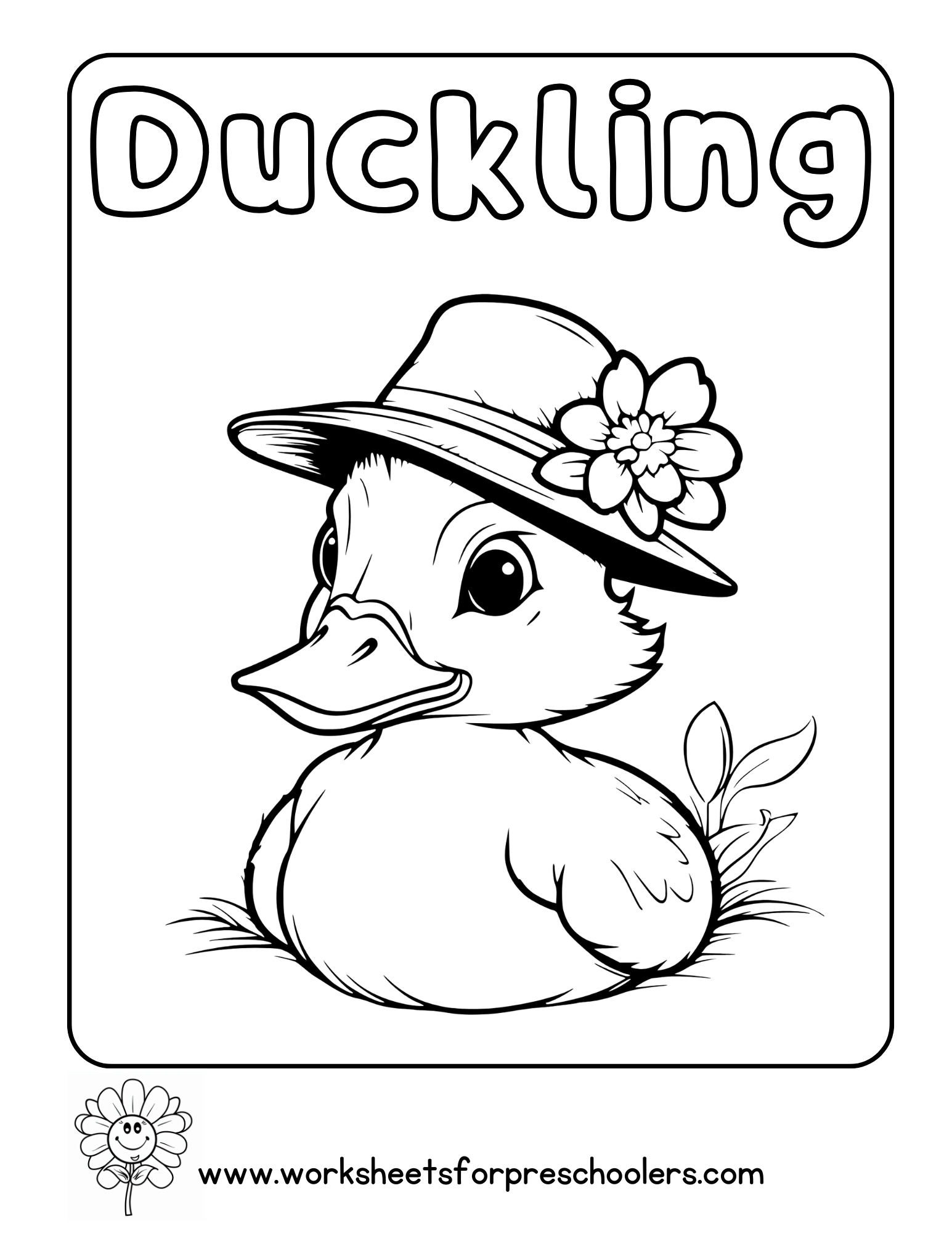 Easter Duckling Coloring Pag Easter Duckling Coloring Pag