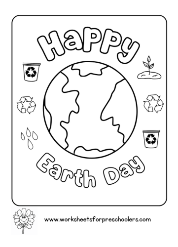 Earth Day Coloring Page