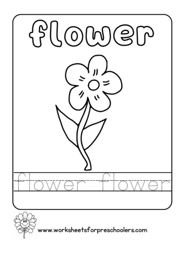 Letter F for Flower Worksheet