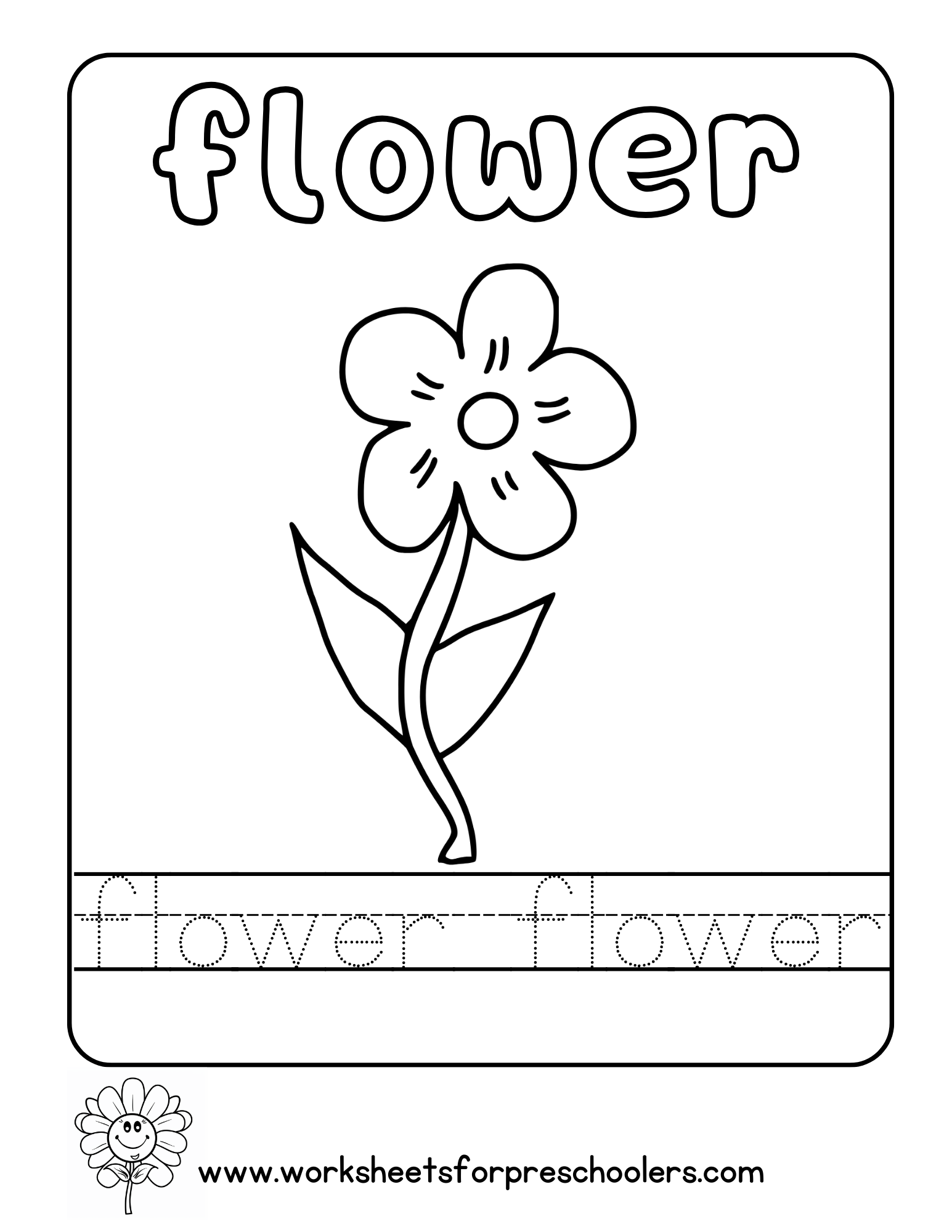 Letter F for Flower Worksheet Letter F for Flower Worksheet