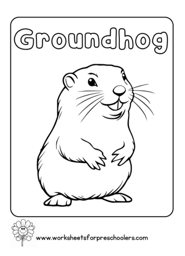 Groundhog Coloring Page