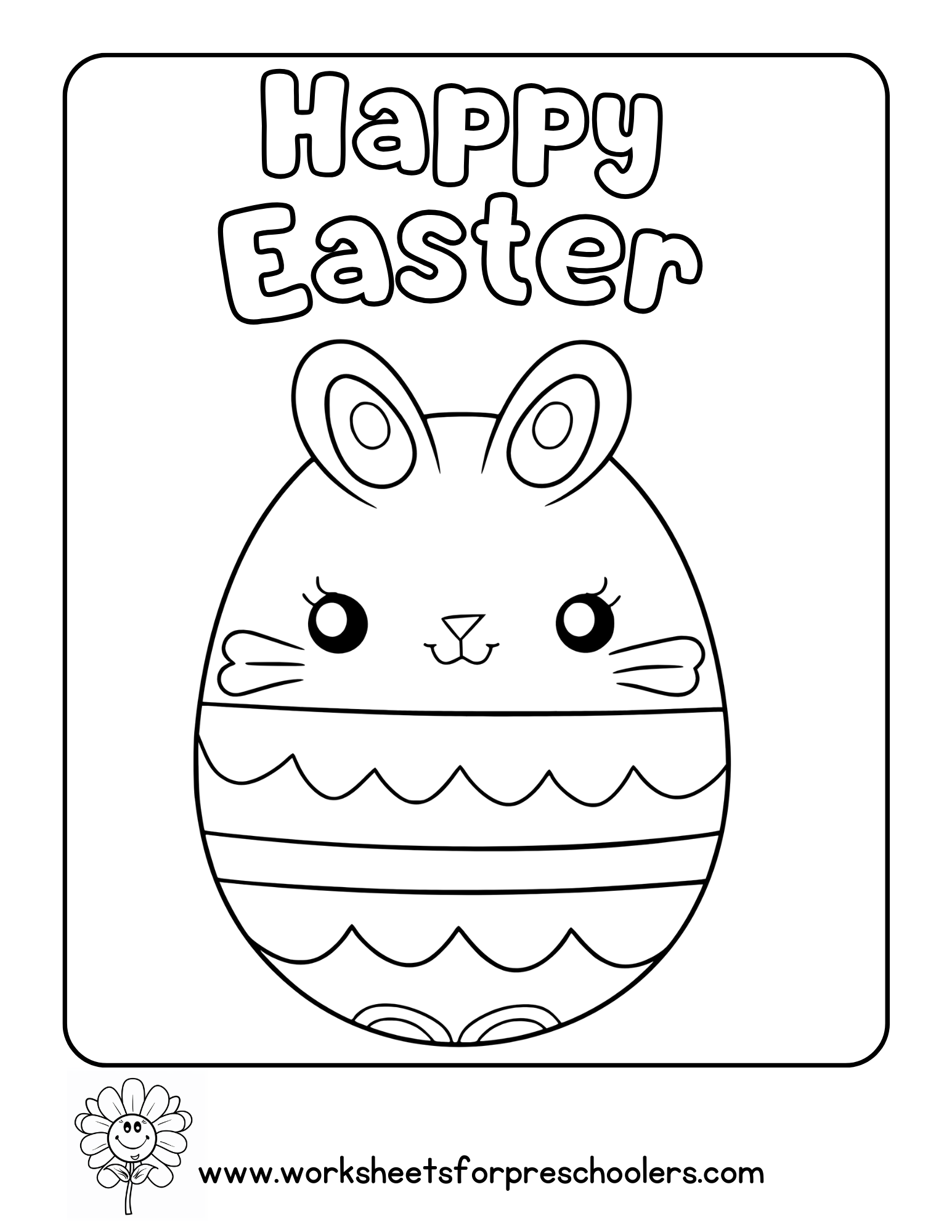 Easter Egg Coloring Page Activity Easter Egg Coloring Page Activity
