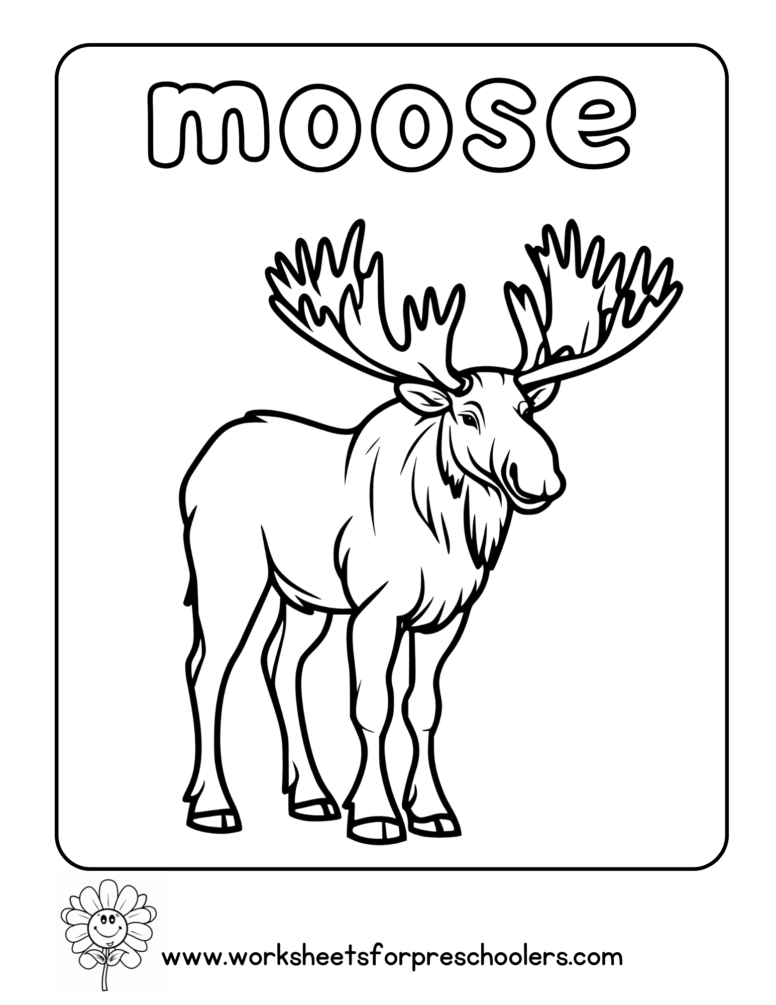 Moose Coloring Page 