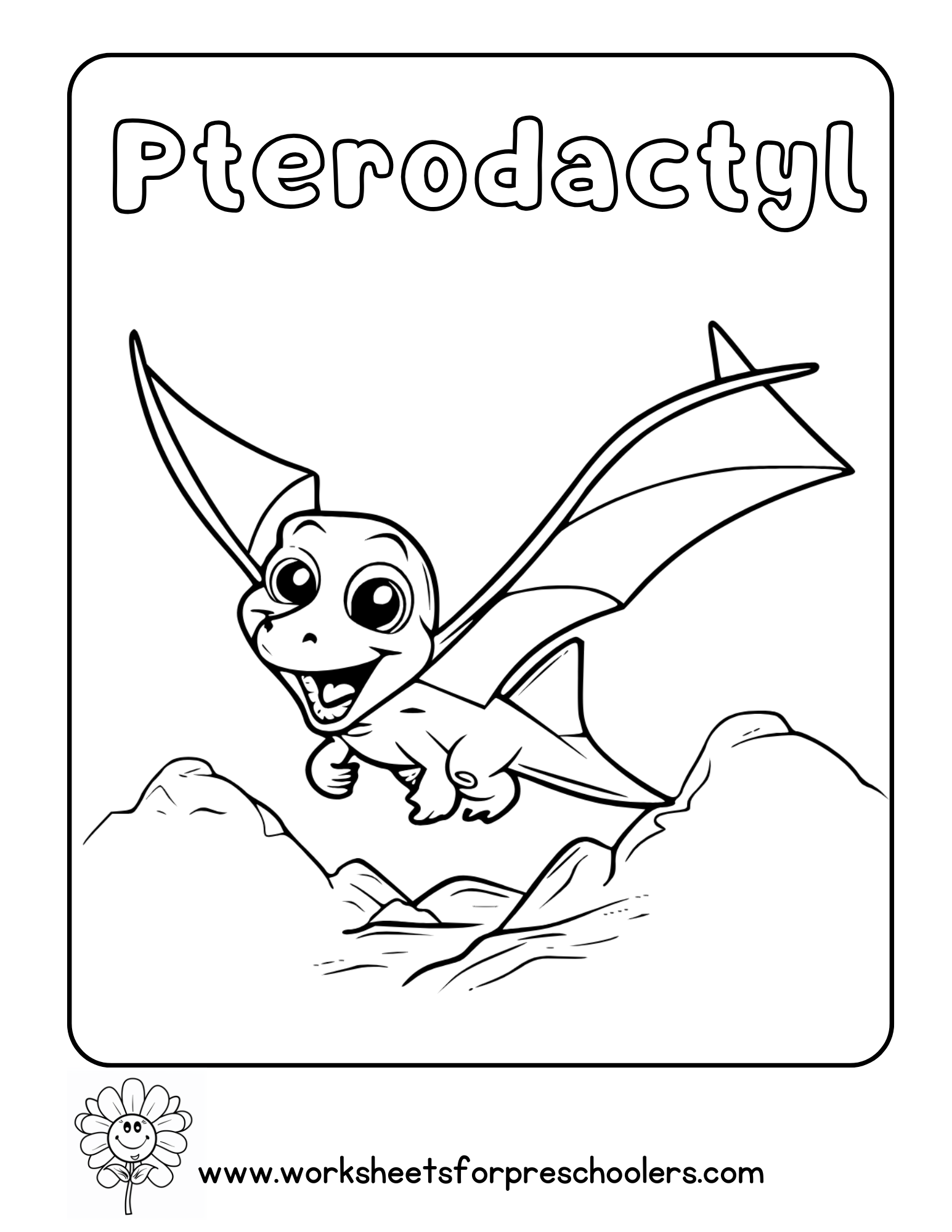 Pterodactyl Coloring Page
