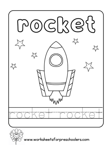 Rocket Coloring Page