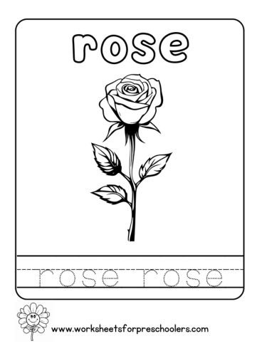 Word Rose Activity Worksheet