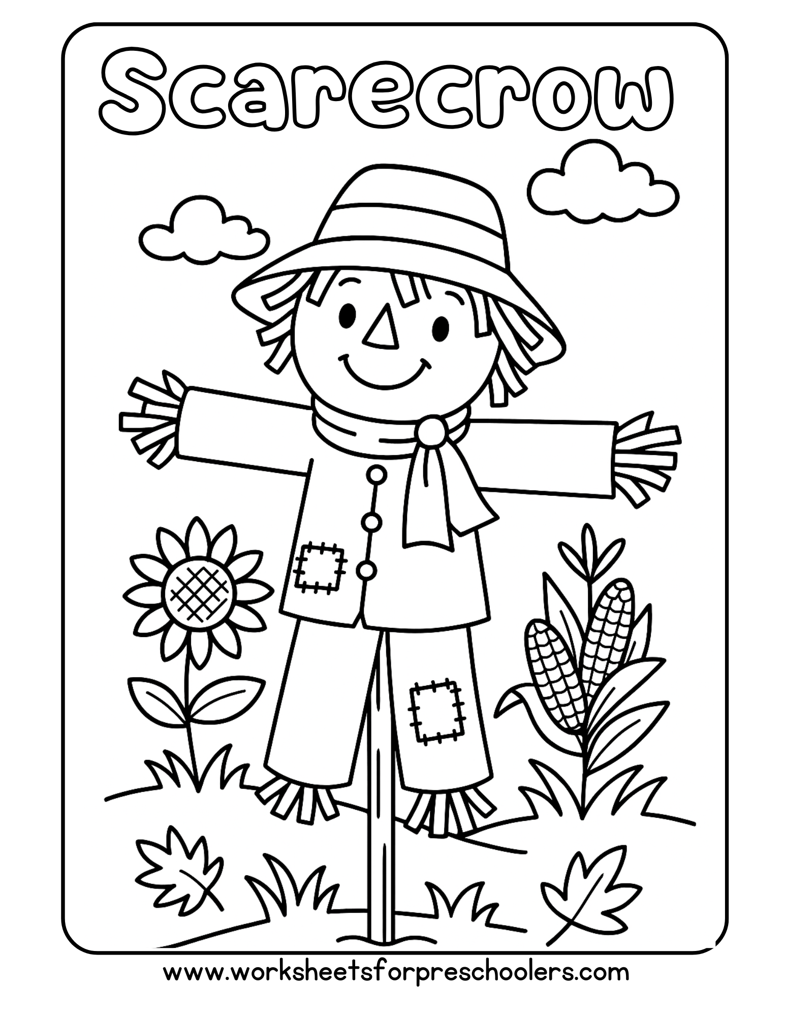 Scarecrow Coloring Page