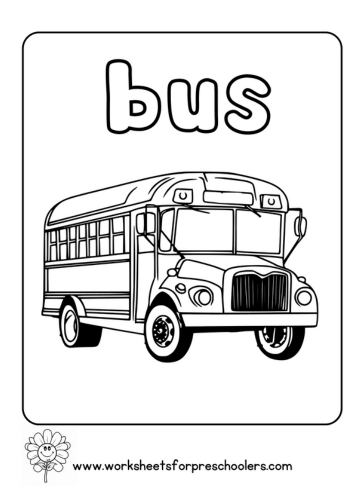 School Bus Coloring Page