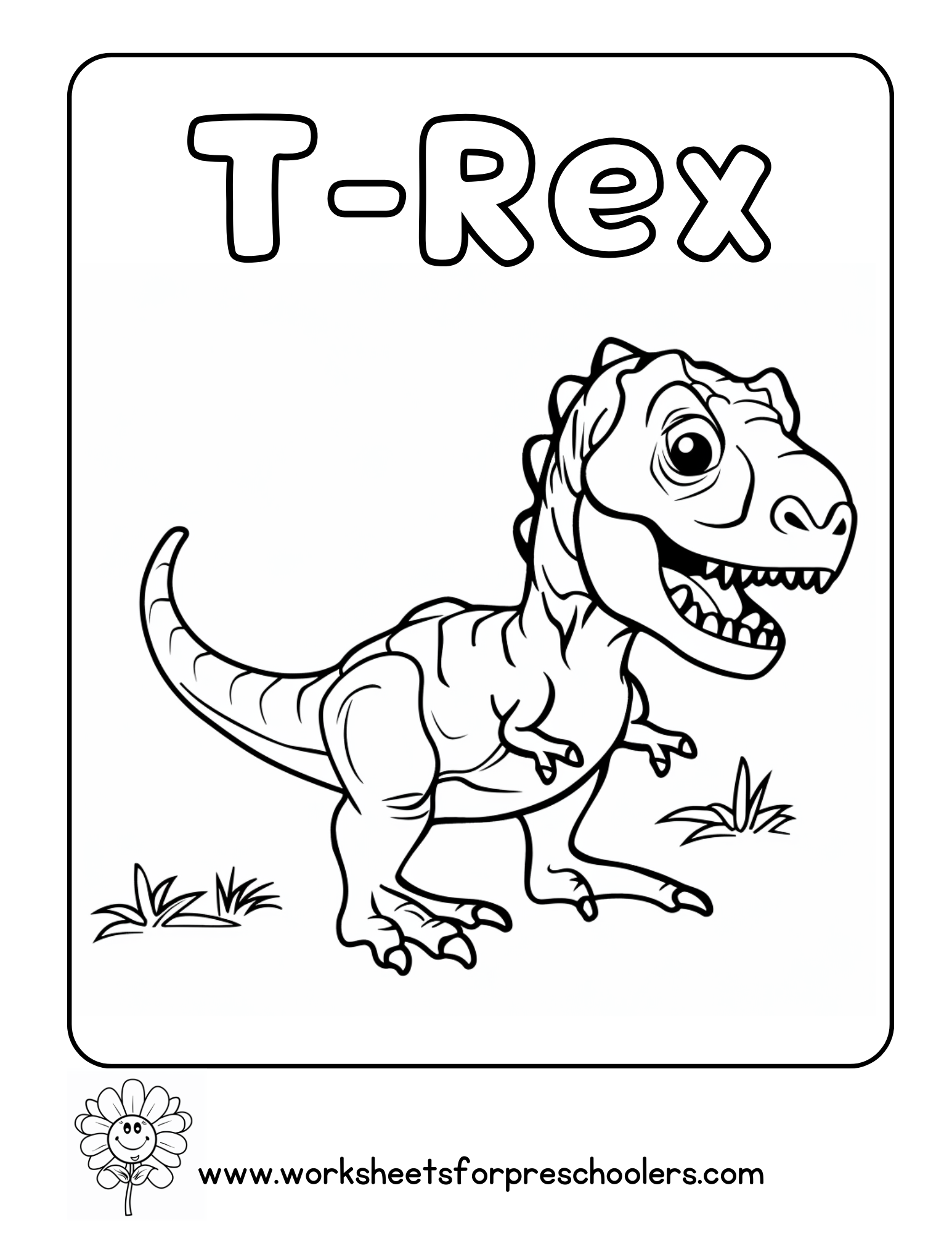 T-Rex Coloring Page