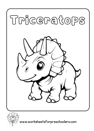 Triceratops Coloring Page