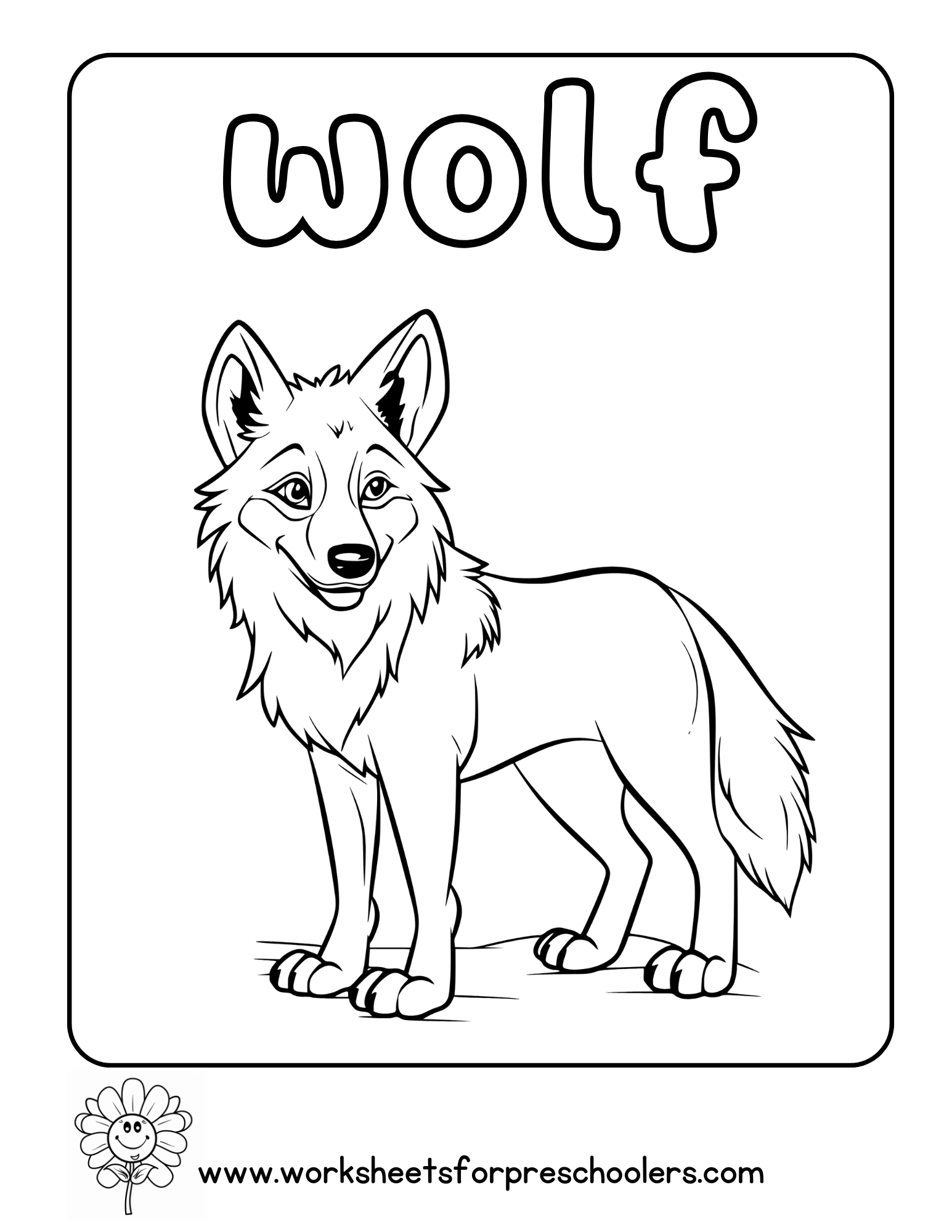 Wolf Coloring Page