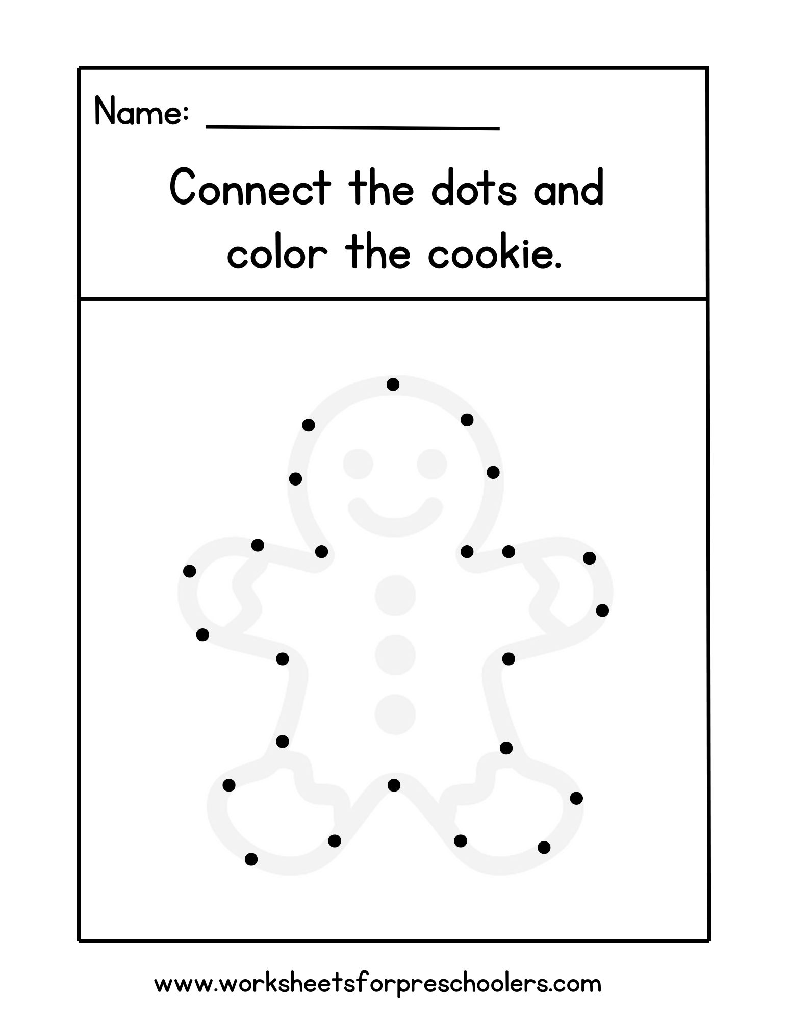 Connect the Dots Gingerbread Cookie 