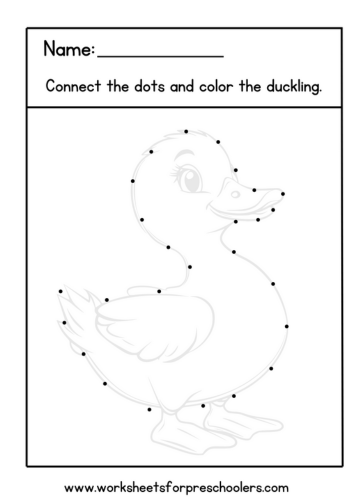 Connect the Dots Easter Worksheet,
