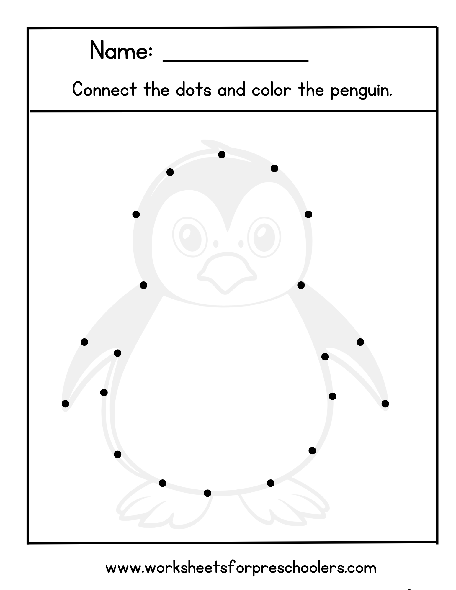 Connect the Dots Penguin