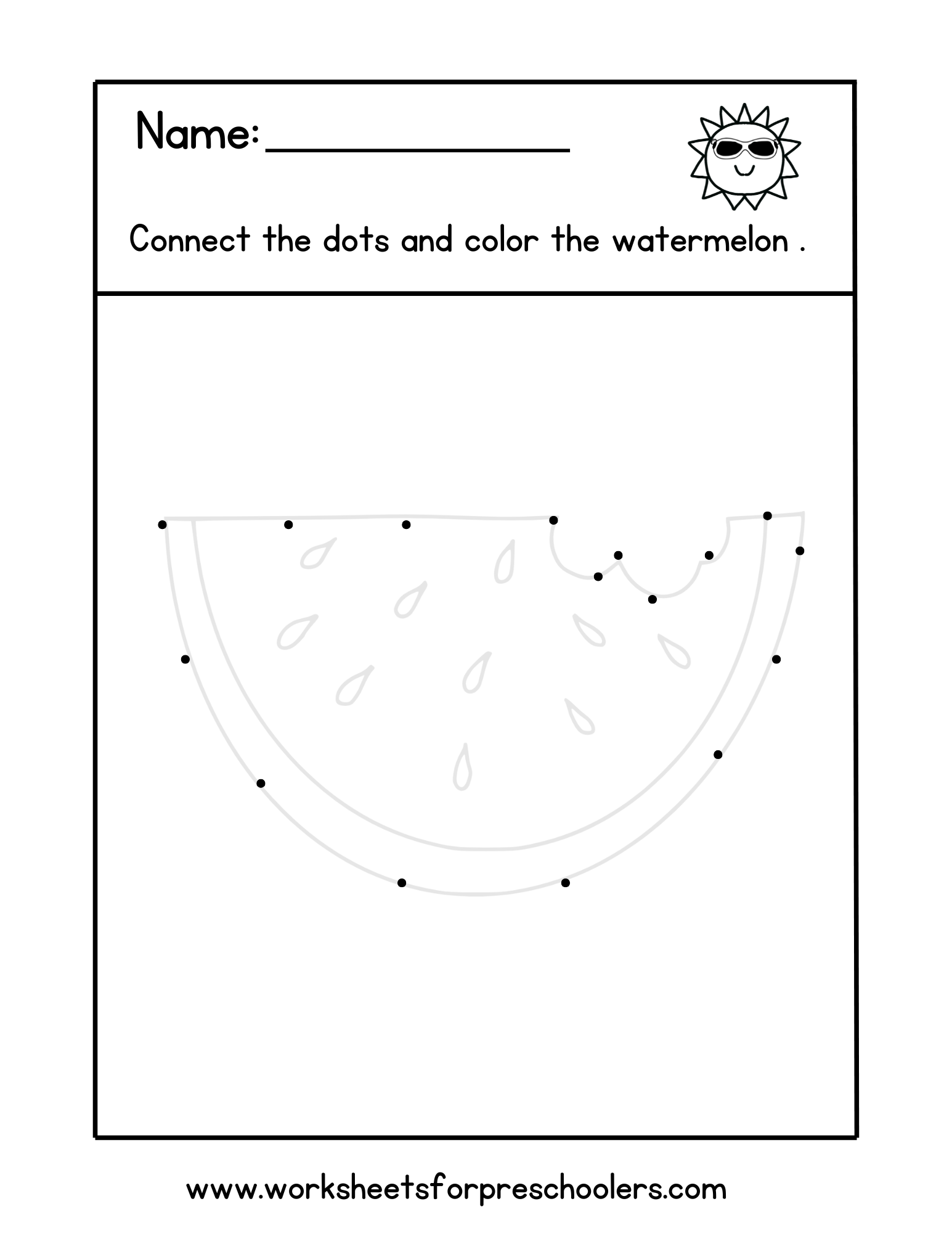Connect the Dots Watermelon Connect the Dots Watermelon