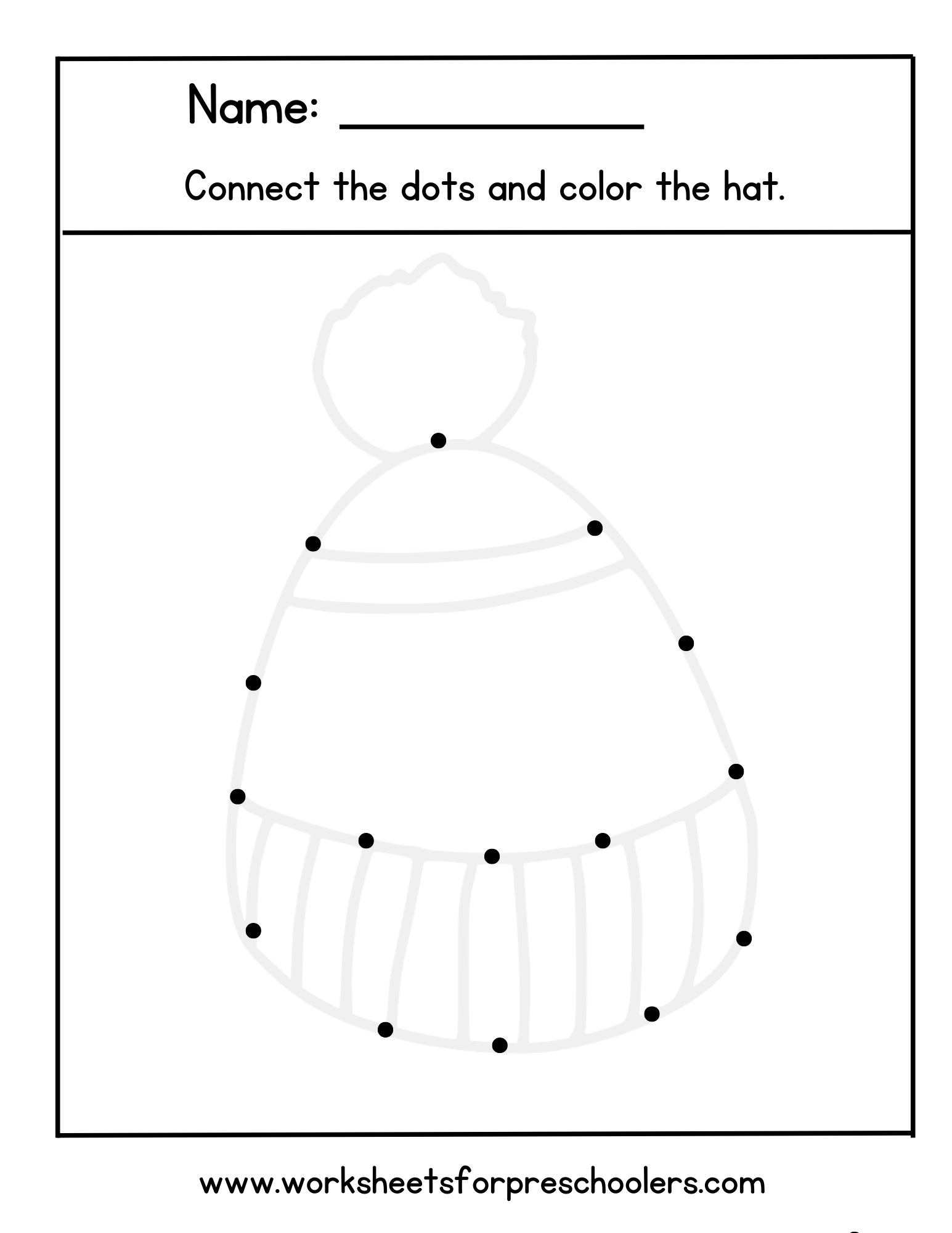 Connect the Dots Winter Hat