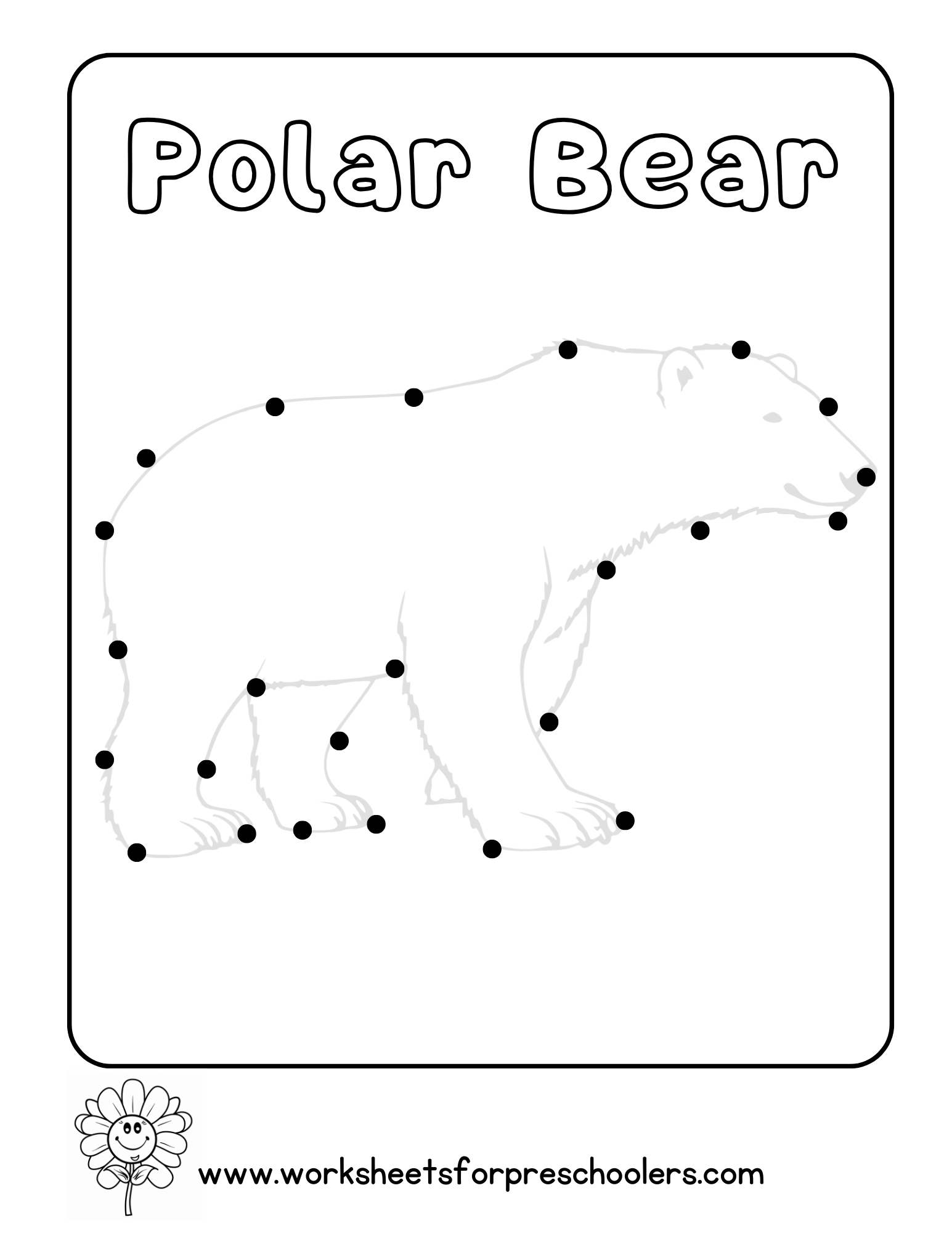 Connect the Dots Polar Bear Worksheet Connect the Dots Polar Bear Worksheet
