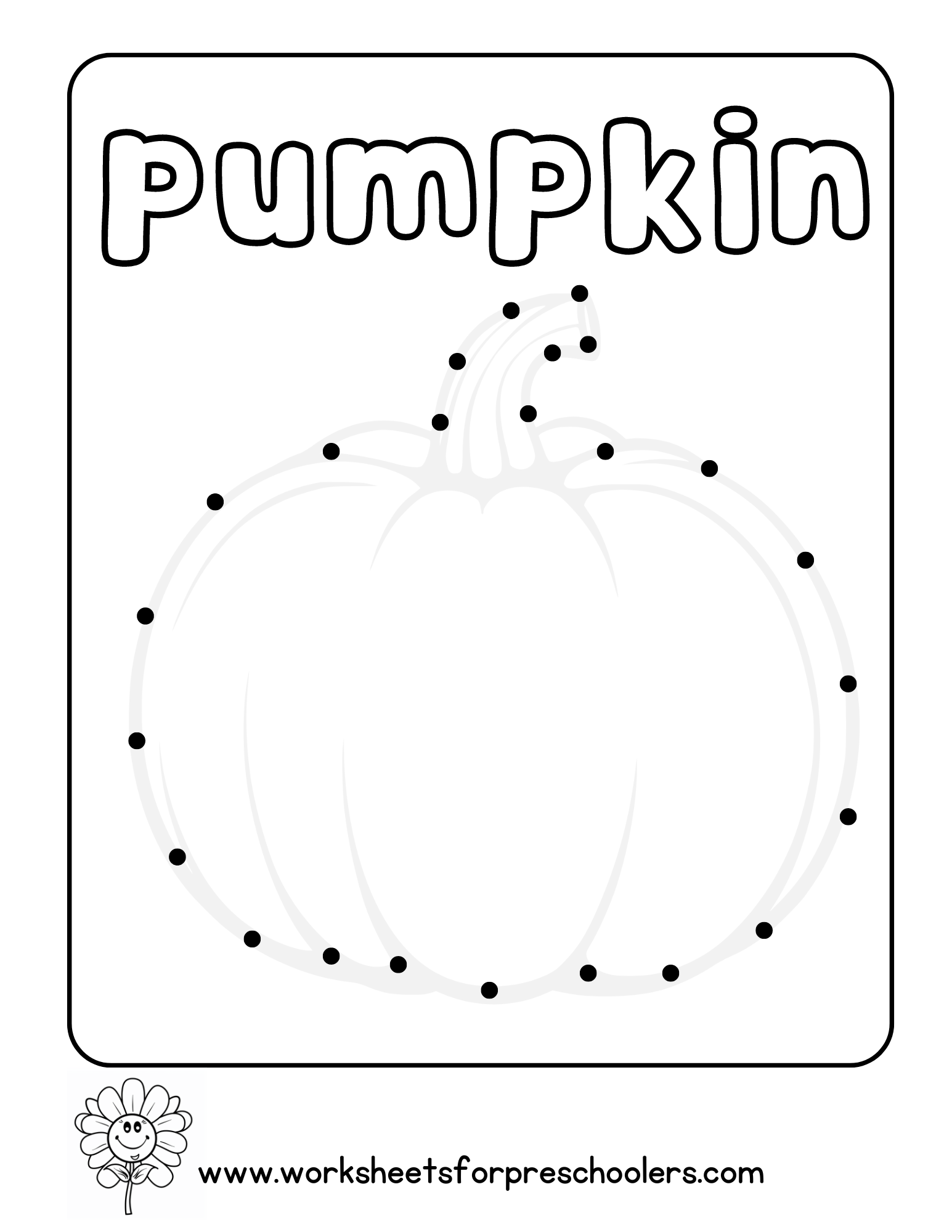 Connect the Dots Pumpkin Sheet