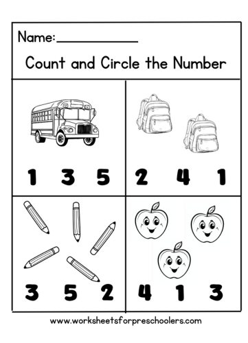 Count and Circle the Number