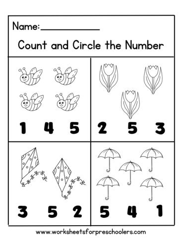 Math Counting Worksheet
