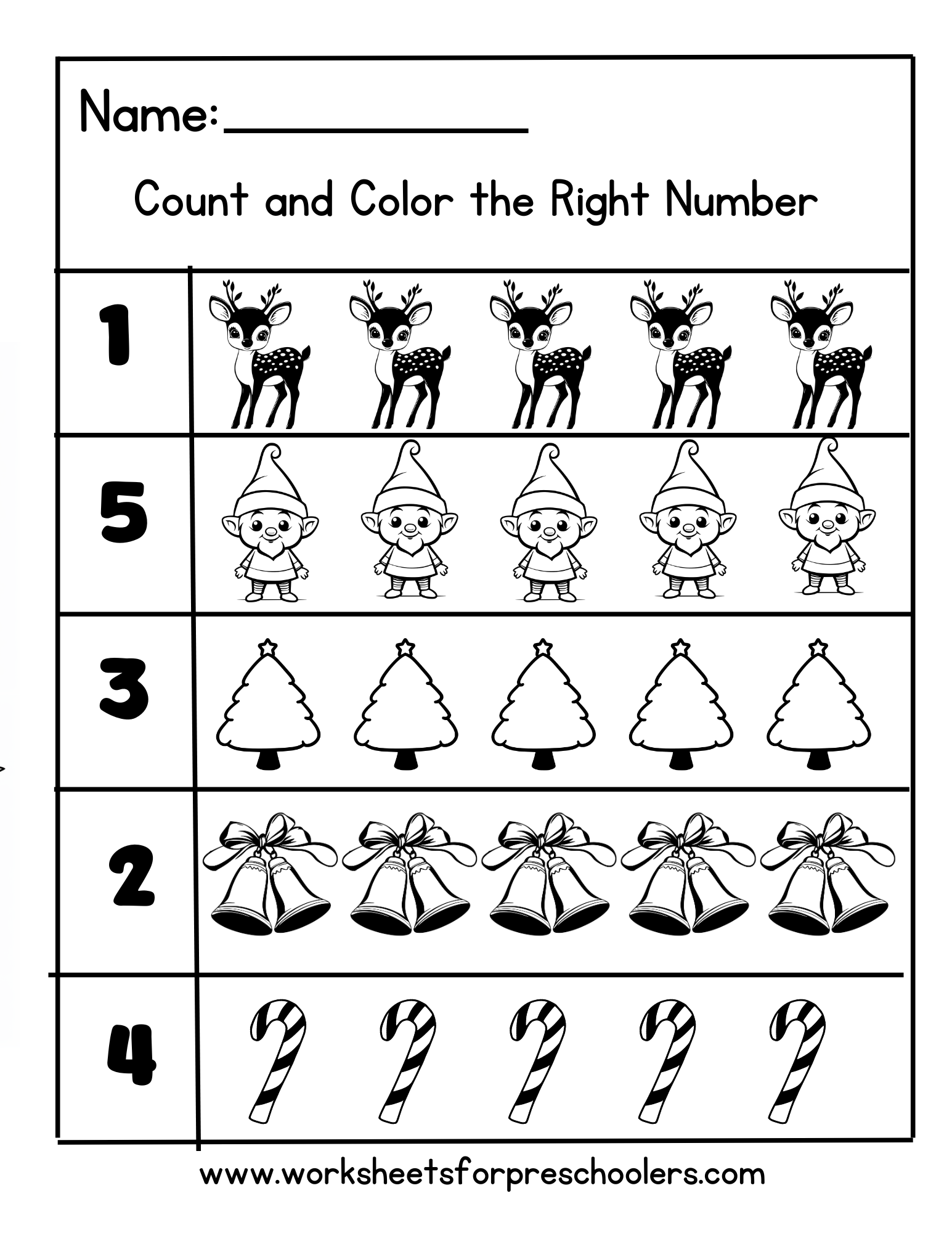 Christmas Math Worksheet